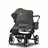 Bugaboo Donkey 5 Duo double stroller graphite base, grey mélange fabrics, forest green sun canopy - Thumbnail Slide 2 of 11