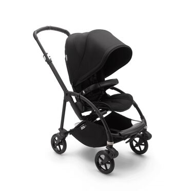 Bugaboo Bee 6 seat stroller black sun canopy, black fabrics, black base