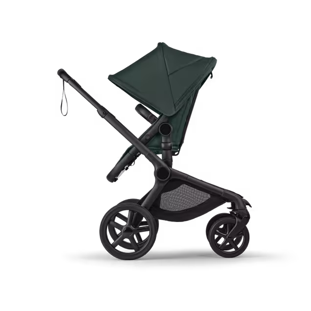 Bugaboo Fox 5 Renew 2-in-1 pushchair black base, fern green fabrics, fern green sun canopy - Main Image Slide 3 of 11