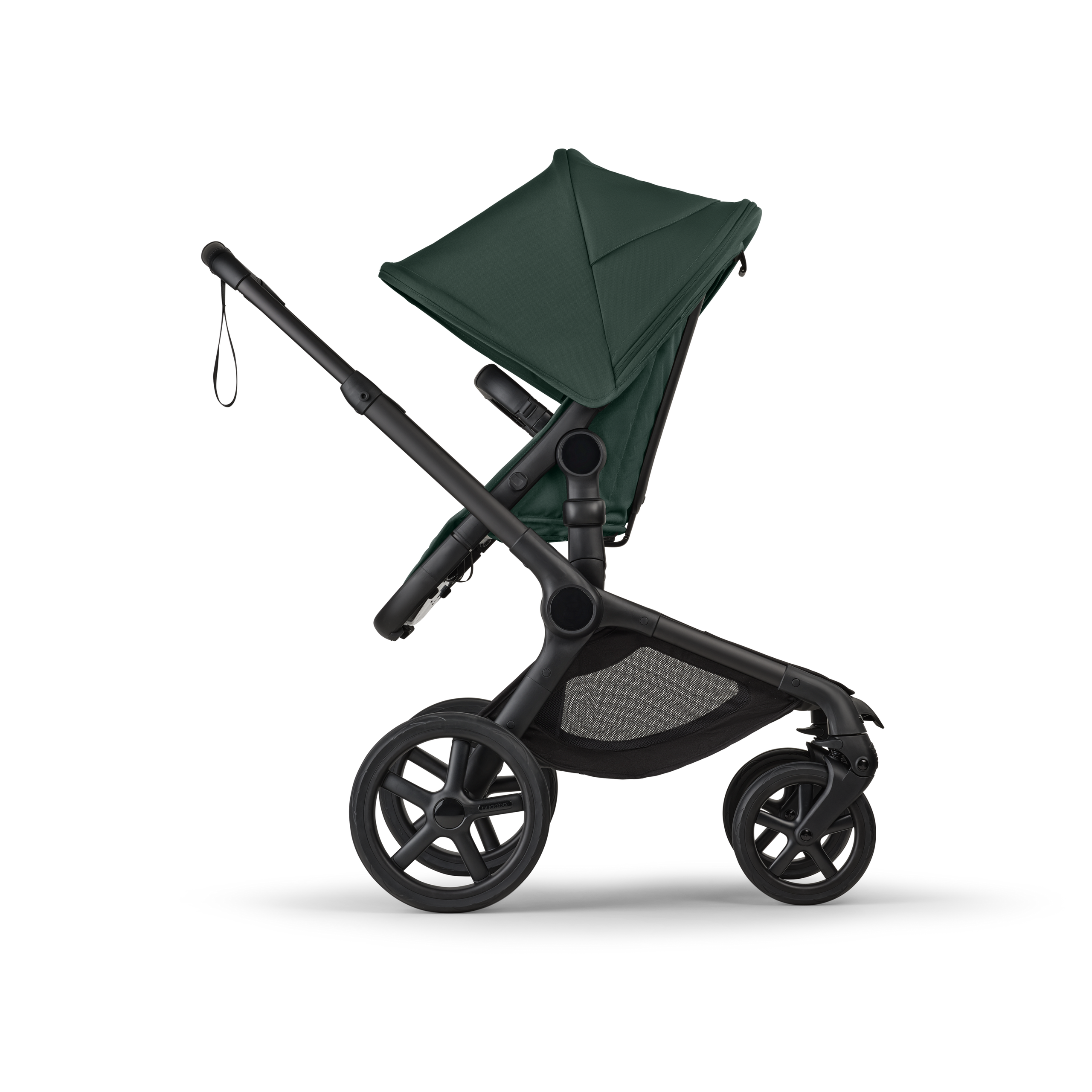 Bugaboo Fox 5 Renew 2-in-1 pushchair black base, fern green fabrics, fern green sun canopy - Thumbnail Slide 3 of 11