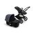 Bugaboo Fox 3 bassinet and seat stroller black base, midnight black fabrics, stormy blue sun canopy - Thumbnail Slide 5 of 7