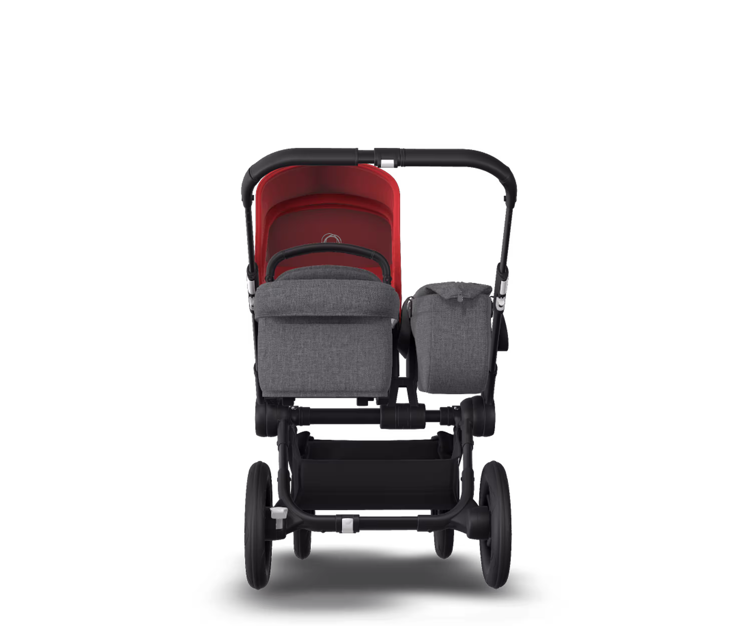 US - Bugaboo D3M stroller bundle black grey melange red - Main Modal Image Slide 3 of 4