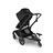 Back view of a Bugaboo Kangaroo 2-in-1 stroller with one seat in black fabric and a wheeled board attached behind. - Thumbnail Slide 7 of 18