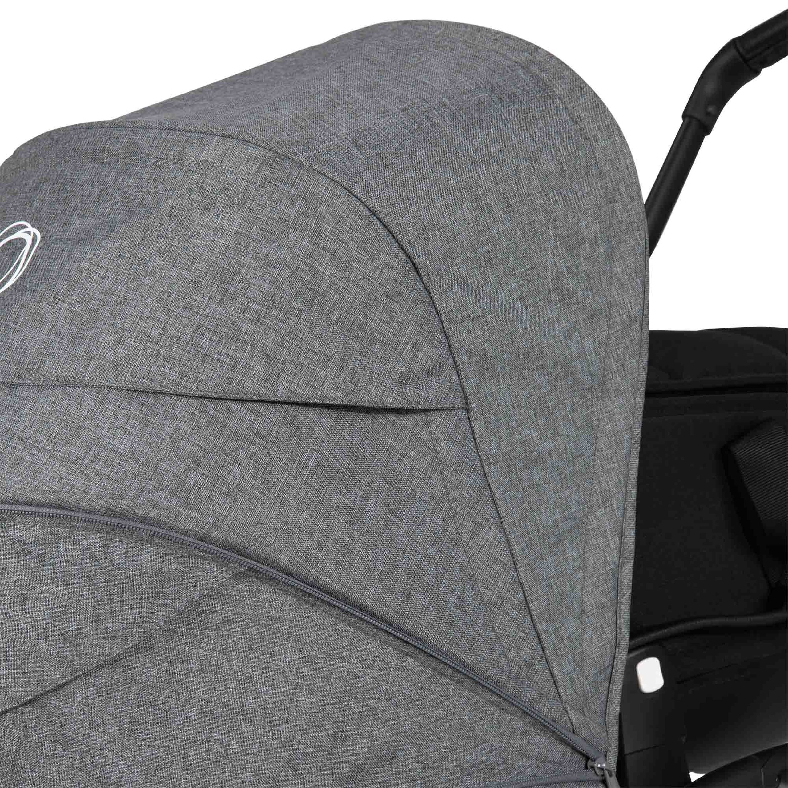 Refurbished Bugaboo Bee6 sun canopy GREY MELANGE - Thumbnail Slide 18 of 23