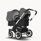 US - D2D stroller bundle aluminum, black, grey melange