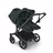 Bugaboo Donkey 6 twin pushchair black base, fern green fabrics, fern green sun canopy - Thumbnail Slide 2 of 9