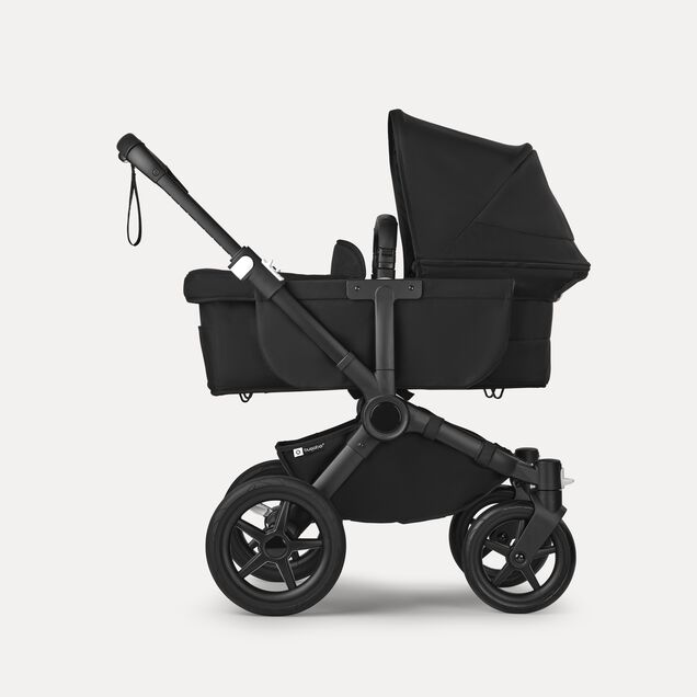 PP Bugaboo Donkey 5 Mono bassinet and seat stroller black base, midnight black fabrics, midnight black sun canopy - Main Image Slide 3 of 4