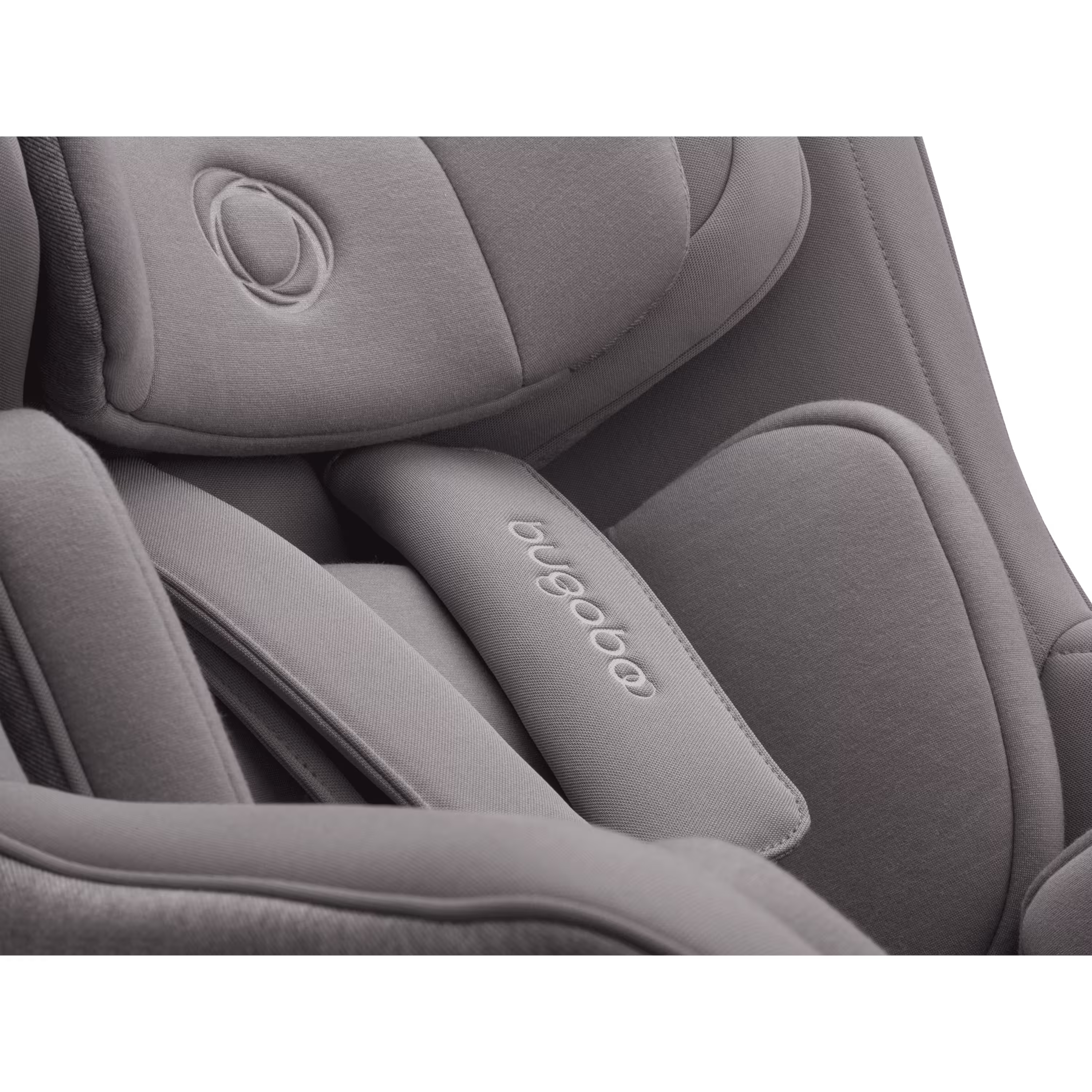 Close up of the padded shoulder harness of the Bugaboo Owl by Nuna. - Main Modal Image Slide 10 of 13