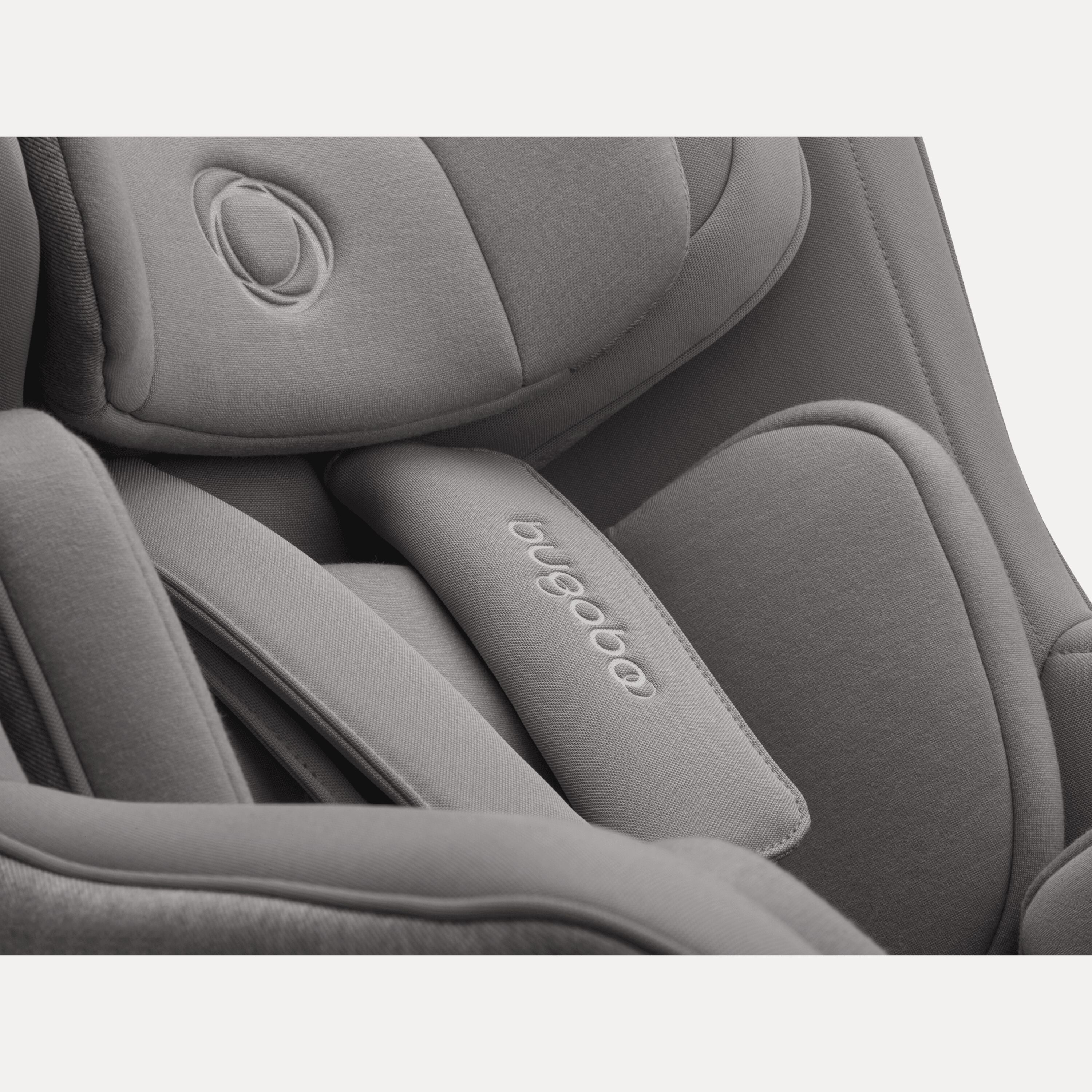 Close up of the padded shoulder harness of the Bugaboo Owl by Nuna. - Main Modal Image Slide 10 of 13