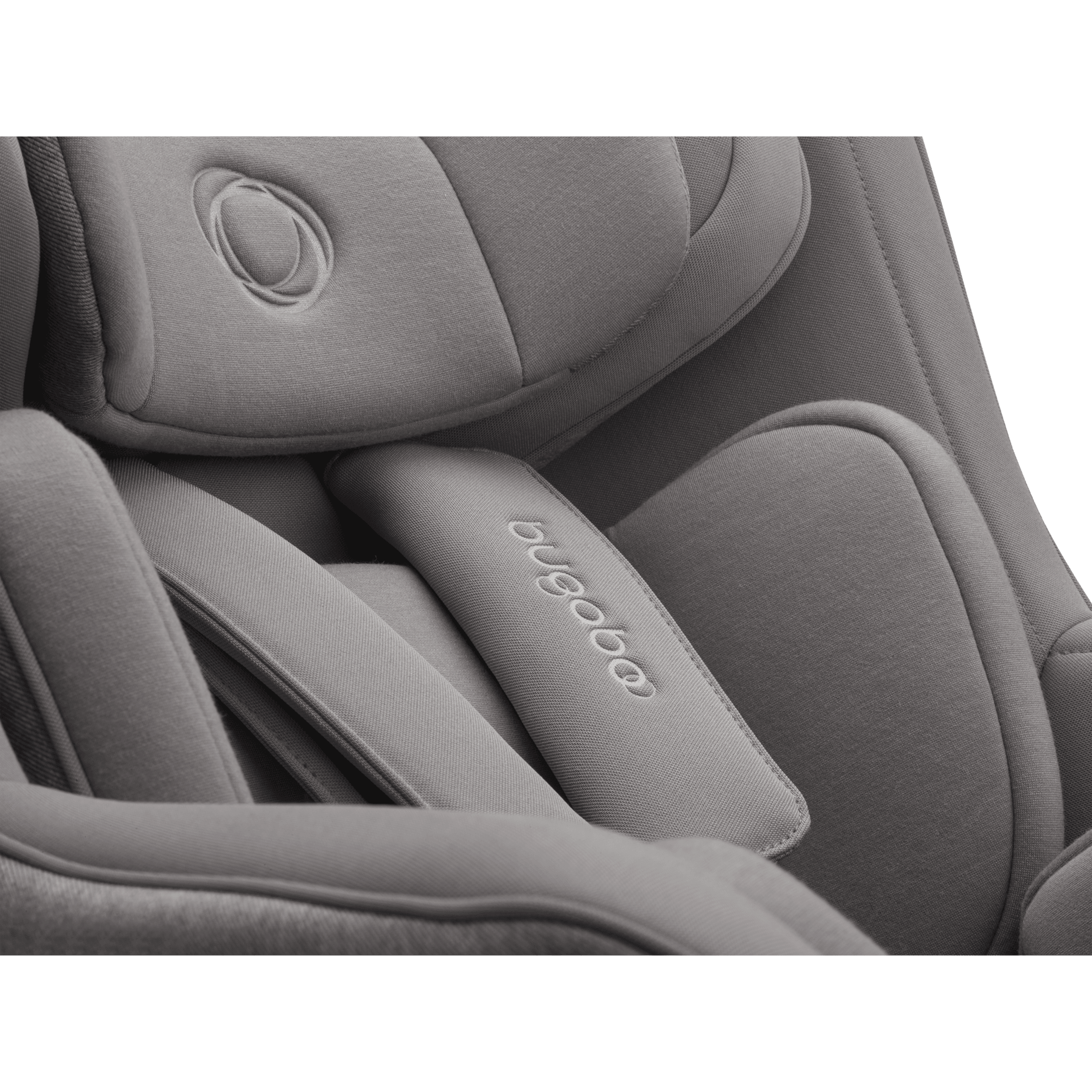Close up of the padded shoulder harness of the Bugaboo Owl by Nuna. - Thumbnail Slide 10 of 13