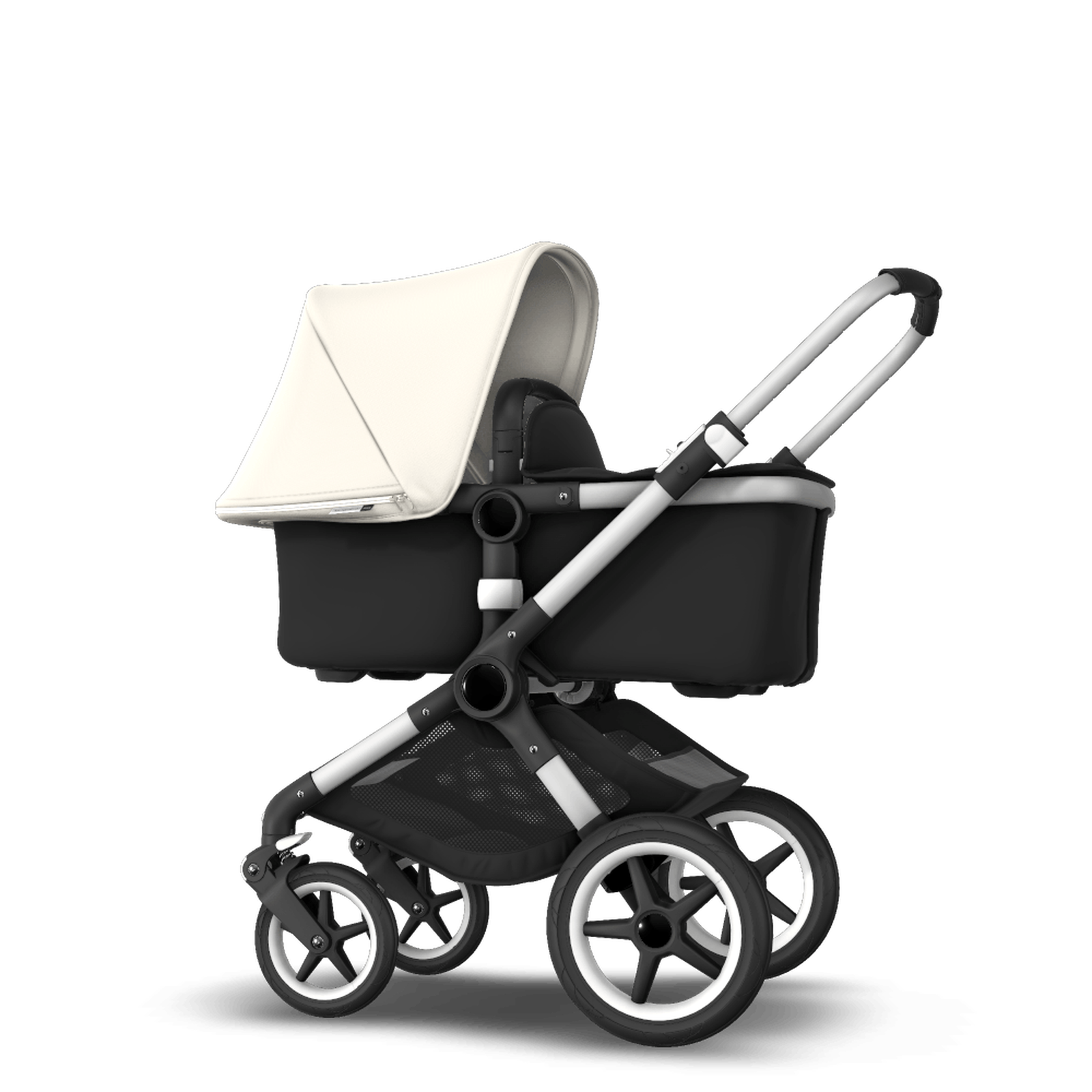 EU - Bugaboo Fox stroller bundle alu black fresh white