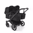 Bugaboo Donkey 6 twin pushchair black base, heritage black fabrics, heritage black sun canopy - Thumbnail Slide 1 of 9