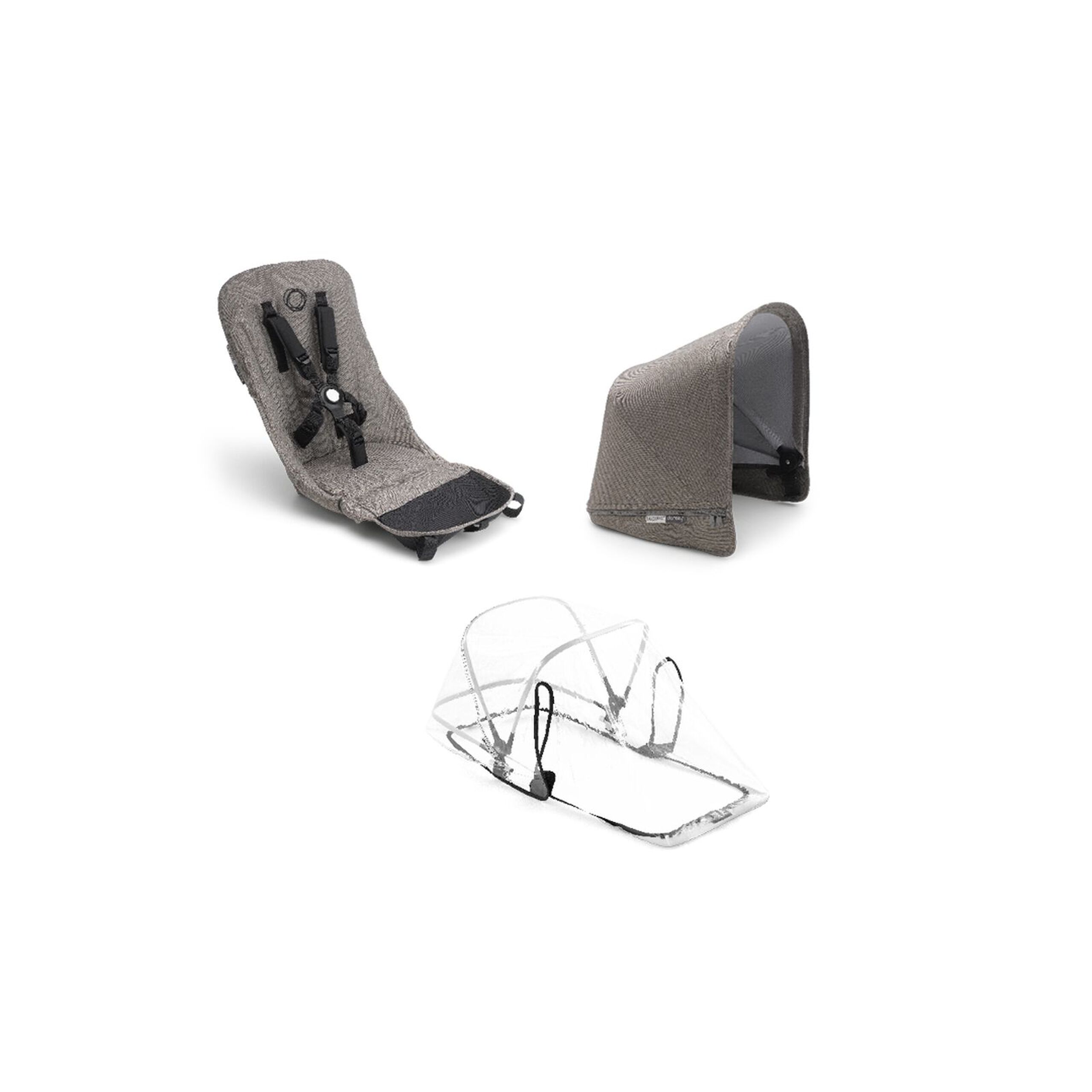 Bugaboo Donkey2 Mineral duo fabric set complete AU TAUPE - Thumbnail Slide 1 of 1