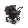 Bugaboo Donkey 5 Twin bassinet and seat stroller black base, mineral washed black fabrics, mineral washed black sun canopy - Thumbnail Slide 1 of 14