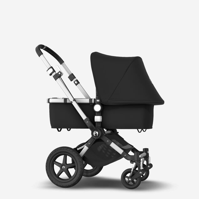 Bugaboo Cameleon 3 Plus seat and carrycot pushchair black sun canopy, black fabrics, aluminium base - Main Image Slide 4 of 8