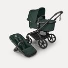 Bugaboo Fox 5 Renew 2-in-1 pushchair black base, fern green fabrics, fern green sun canopy