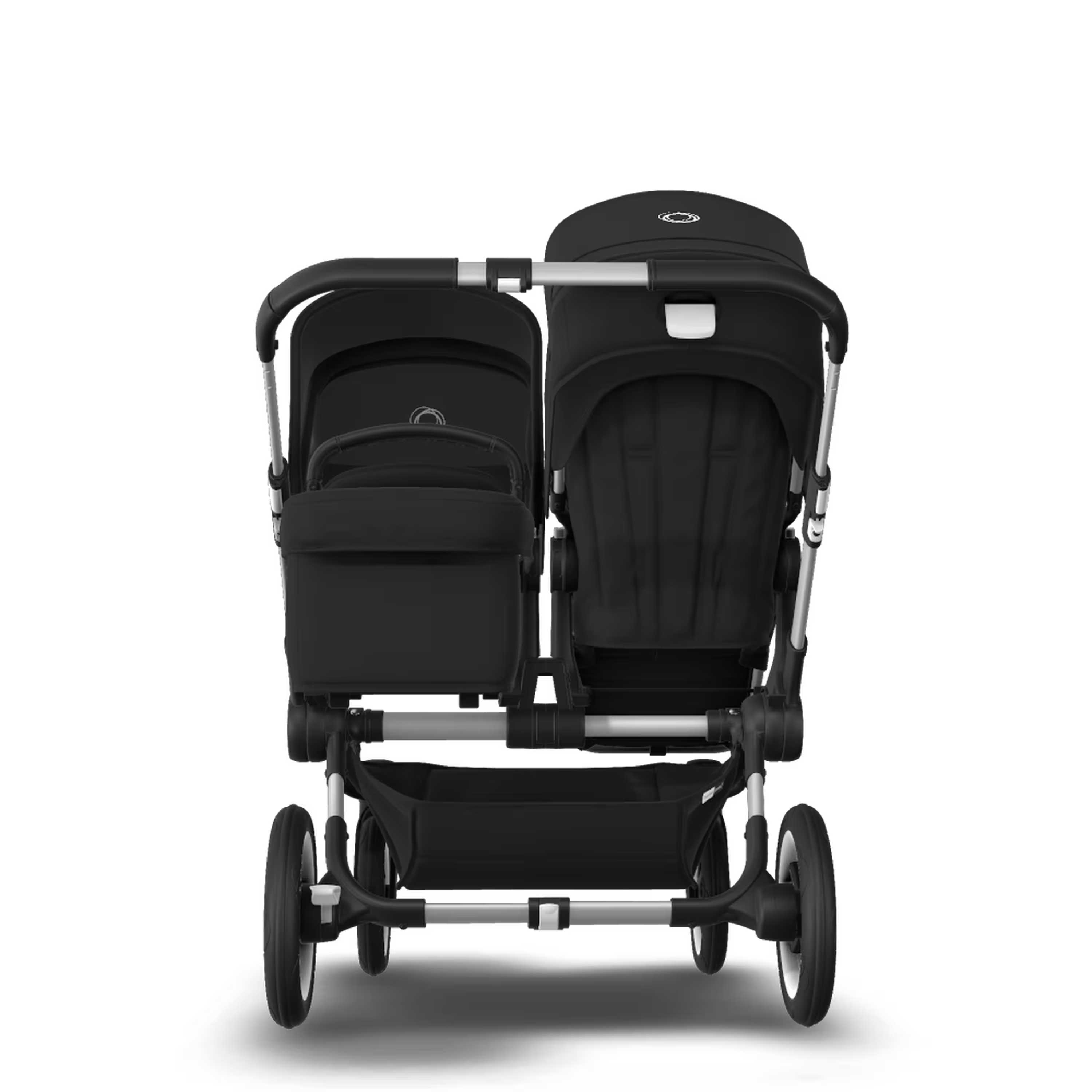 Bugaboo Donkey 3 Duo travel system black sun canopy, black fabrics, aluminium base - Main Modal Image Slide 10 of 11