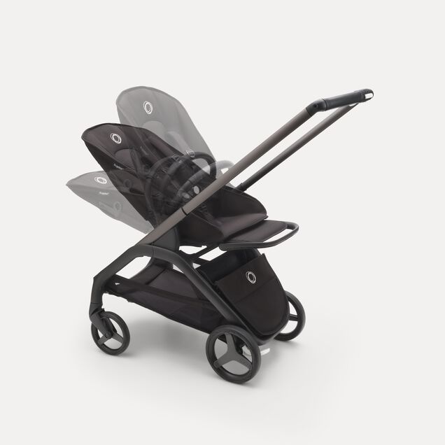 Bugaboo Dragonfly 2-in-1 stroller black base, desert taupe fabrics, desert taupe sun canopy - Main Image Slide 9 of 16