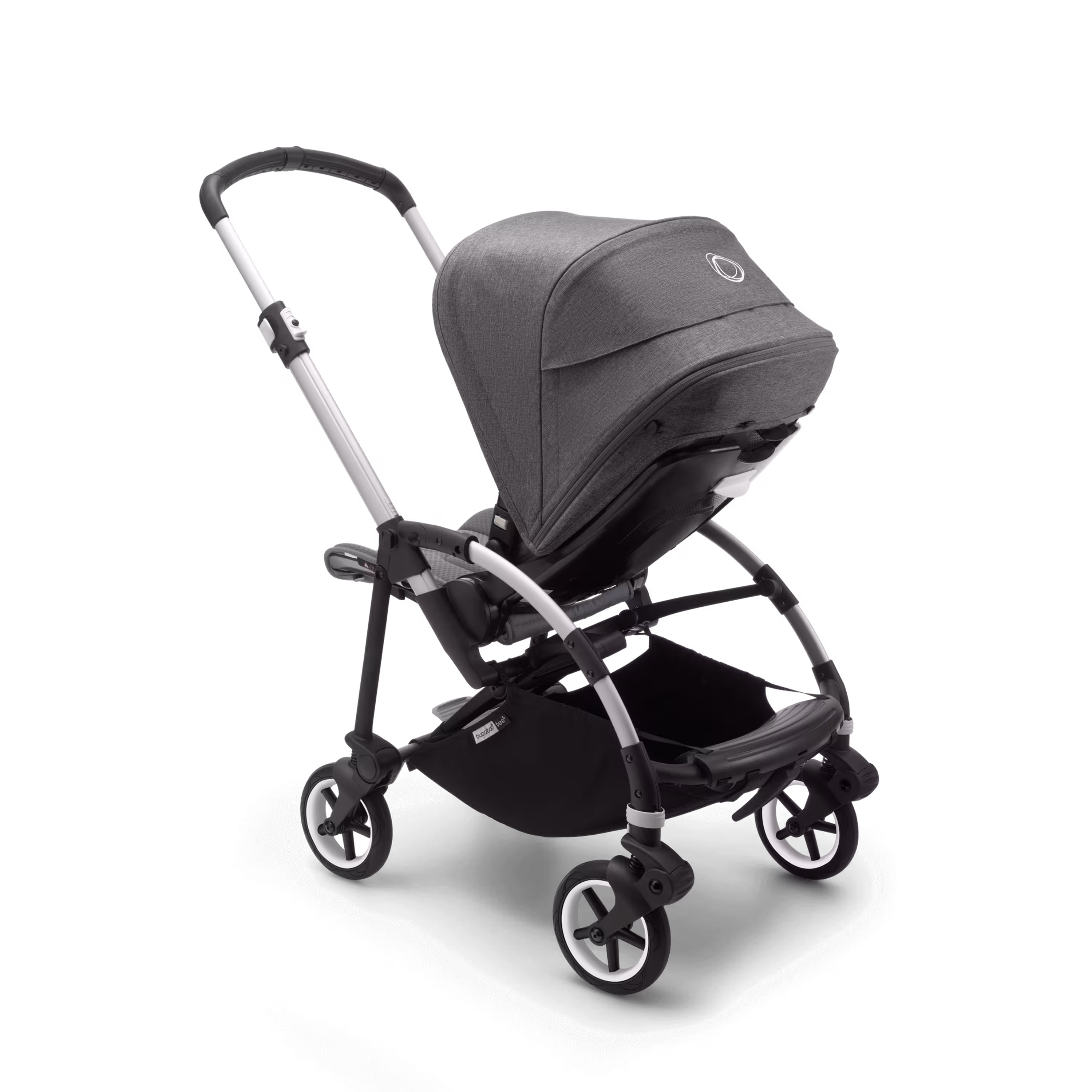 Bugaboo Bee 6 seat stroller grey mélange sun canopy, grey mélange fabrics, aluminium base - Main Modal Image Slide 2 of 2