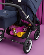 Bugaboo Donkey 5 Twin bassinet and seat stroller black base, grey mélange fabrics, art of discovery white sun canopy - Thumbnail Slide 5 of 15