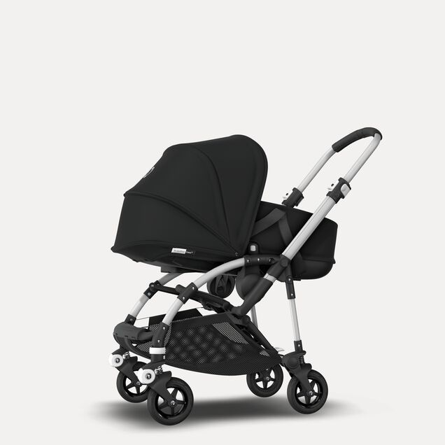 Bugaboo Bee 5 seat and bassinet stroller black sun canopy, black fabrics, aluminium base - Main Image Slide 2 of 6