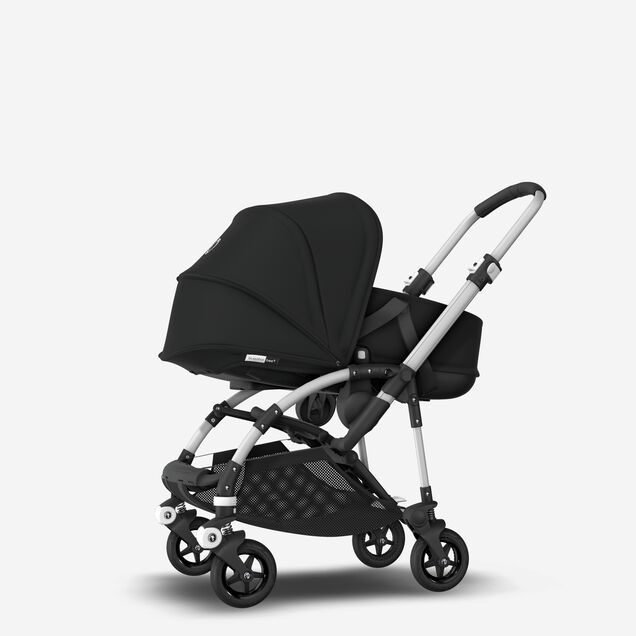 Bugaboo Bee 5 seat and bassinet stroller black sun canopy, black fabrics, aluminium base - Main Image Slide 2 of 6