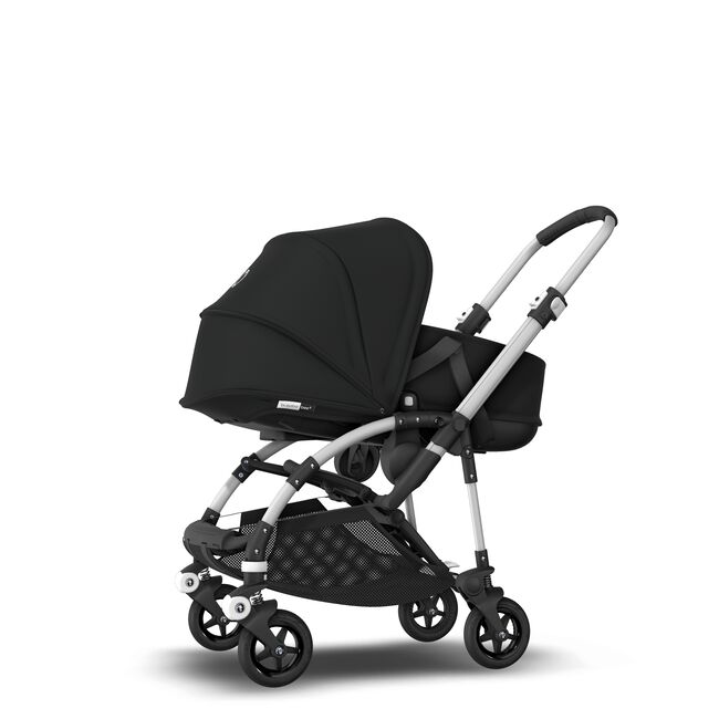 Bugaboo Bee 5 seat and bassinet stroller black sun canopy, black fabrics, aluminium base - Main Image Slide 2 of 6