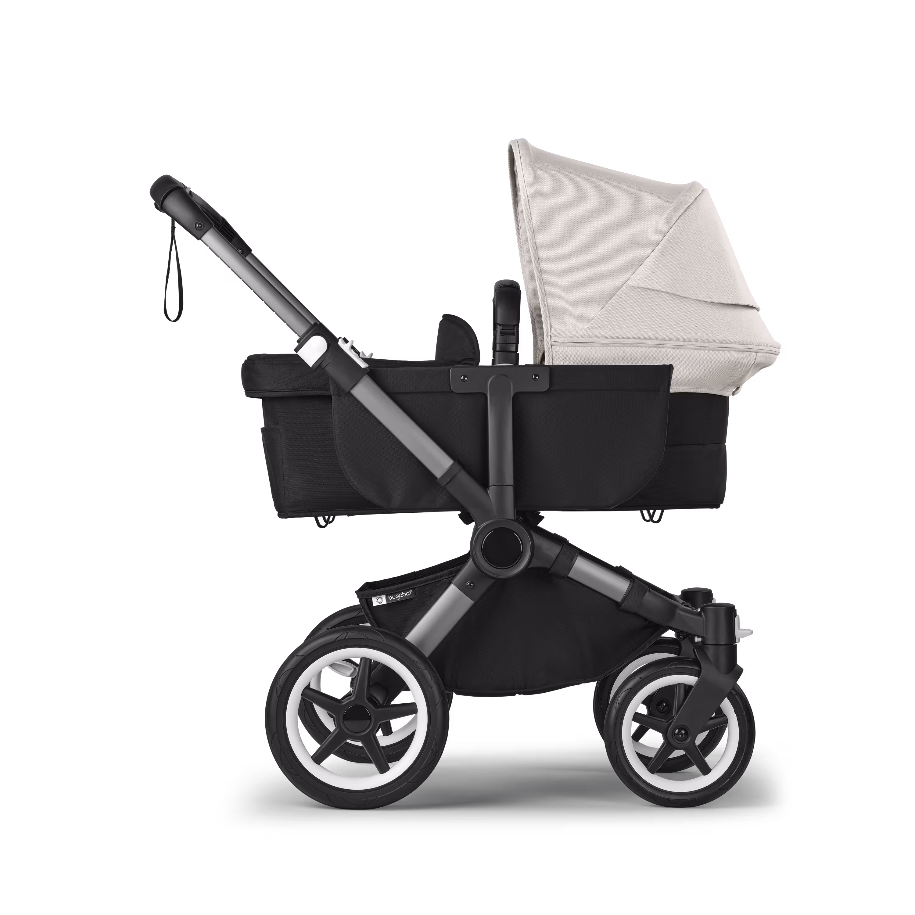 Bugaboo Donkey 5 Mono 2-in-1 stroller graphite base, midnight black fabrics, misty white sun canopy - Main Modal Image Slide 3 of 11