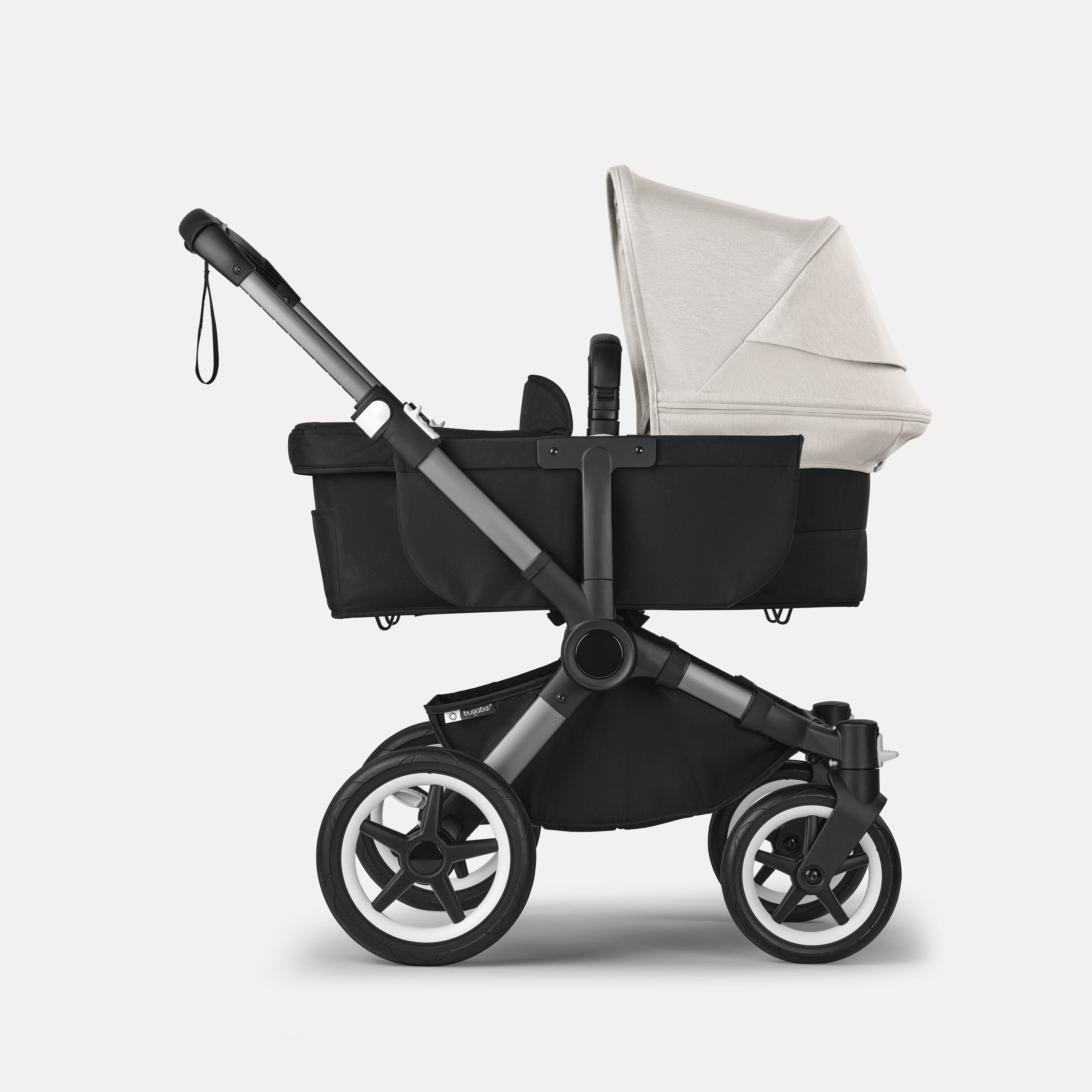 Bugaboo Donkey 5 Mono 2-in-1 stroller graphite base, midnight black fabrics, misty white sun canopy - Main Modal Image Slide 3 of 12