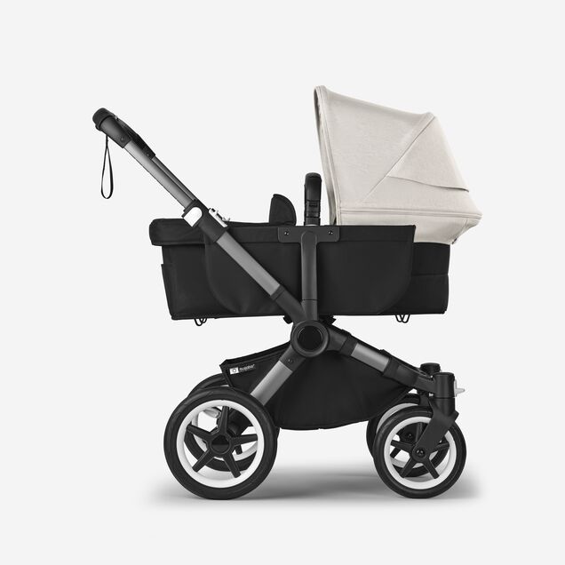 Bugaboo Donkey 5 Mono 2-in-1 stroller graphite base, midnight black fabrics, misty white sun canopy - Main Image Slide 3 of 12