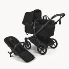 Bugaboo Donkey 6 2-in-1  stroller black base, heritage black fabrics, heritage black sun canopy