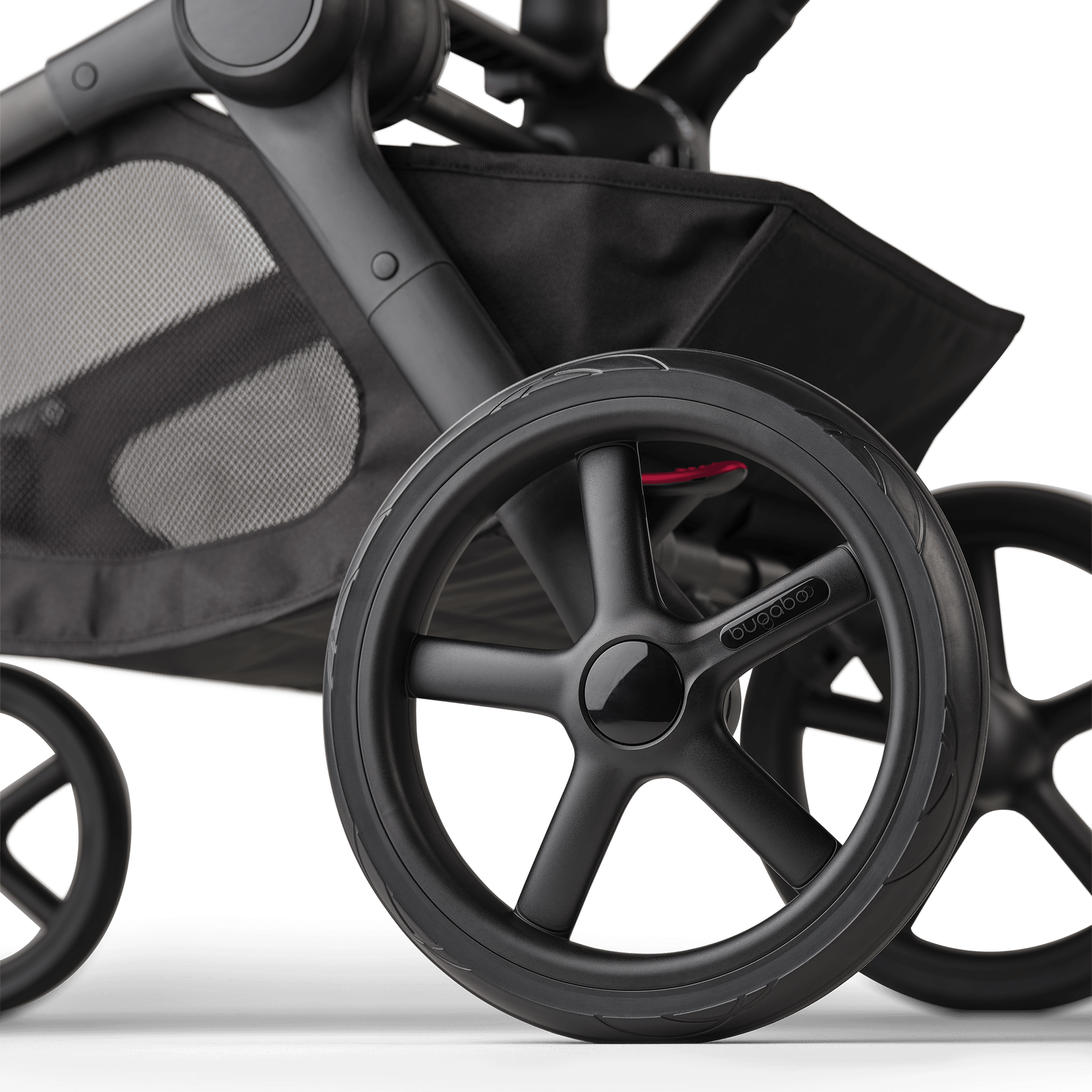 Bugaboo Kangaroo 2-in-1 pram black base, moon grey fabrics, moon grey sun canopy - Thumbnail Slide 14 of 18