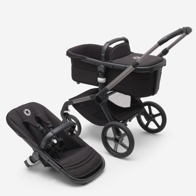 Bugaboo Fox 5 base Grey mélange fabrics, black chassis | Bugaboo
