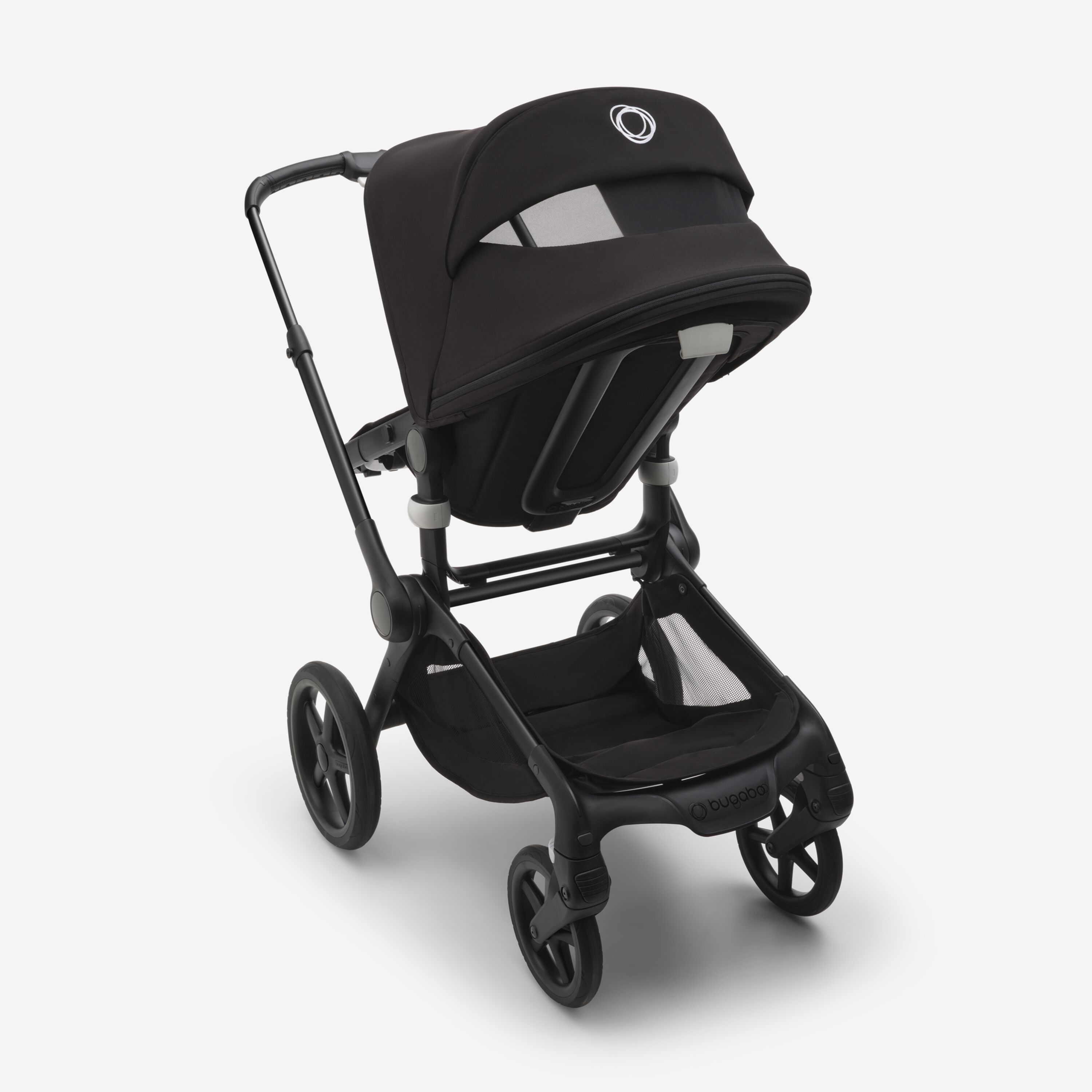 Bugaboo Fox 5 bassinet and seat stroller graphite base, grey melange fabrics, grey melange sun canopy - Main Modal Image Slide 7 of 9