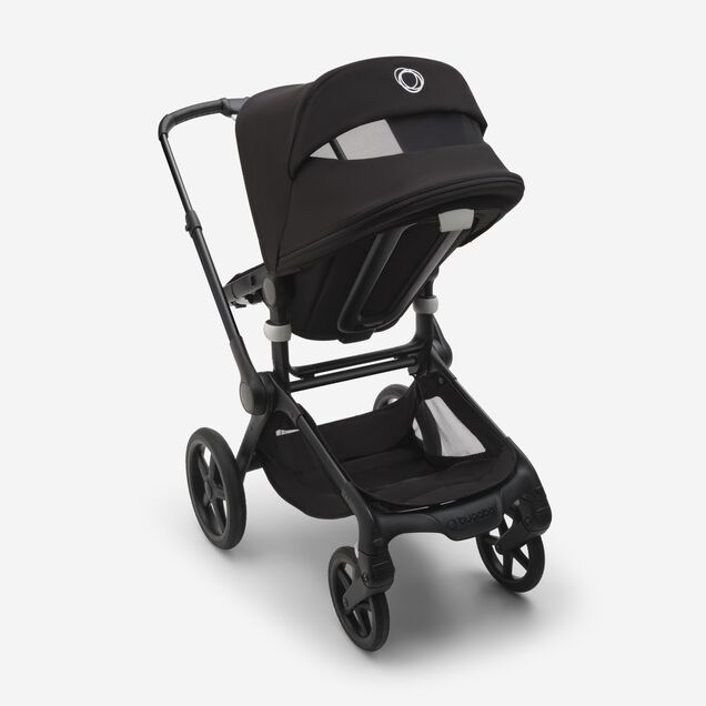 Bugaboo Fox 5 bassinet and seat stroller graphite base, grey melange fabrics, grey melange sun canopy - Main Image Slide 7 of 9