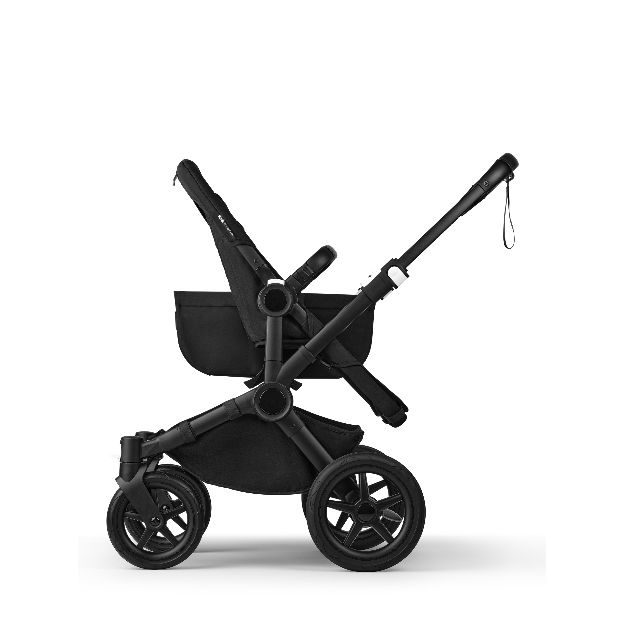 Bugaboo Donkey 5 Mono 2-in-1 stroller black base, midnight black fabrics, midnight black sun canopy - Thumbnail Slide 8 of 11