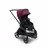 Bugaboo Dragonfly seat stroller black base, midnight black fabrics, dark cherry red sun canopy - Thumbnail Slide 1 of 16
