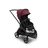 Bugaboo Dragonfly seat stroller black base, midnight black fabrics, dark cherry red sun canopy - Thumbnail Slide 1 of 16