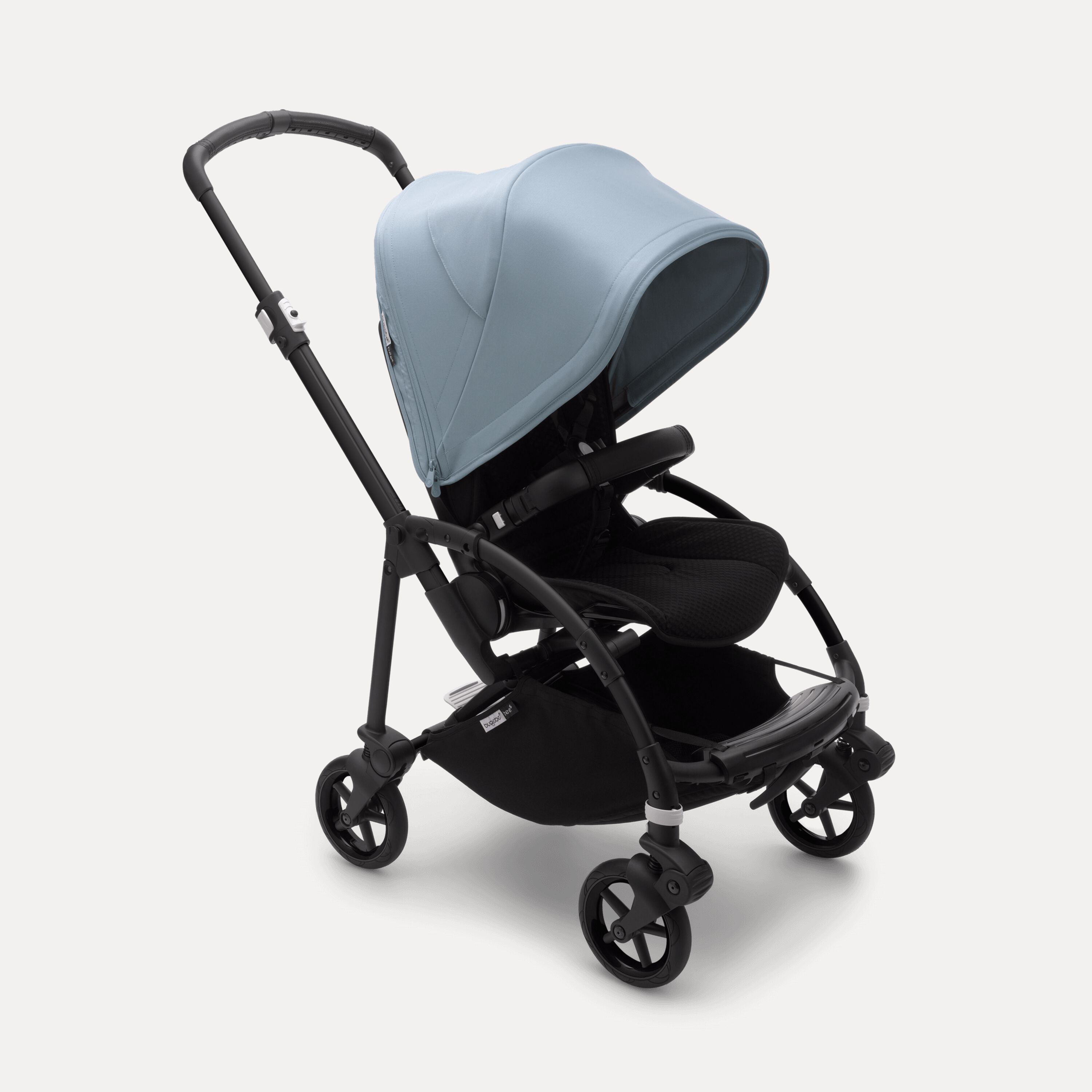 Bugaboo Bee 6 bassinet and seat stroller vapor blue sun canopy, black fabrics, black base - Main Modal Image Slide 2 of 3