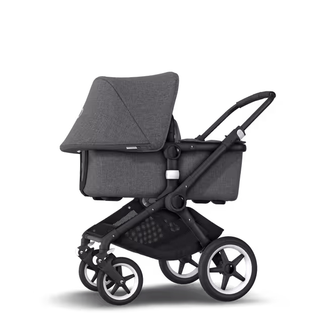 EU - Bugaboo Fox stroller bundle black grey melange - Main Image Slide 2 of 6