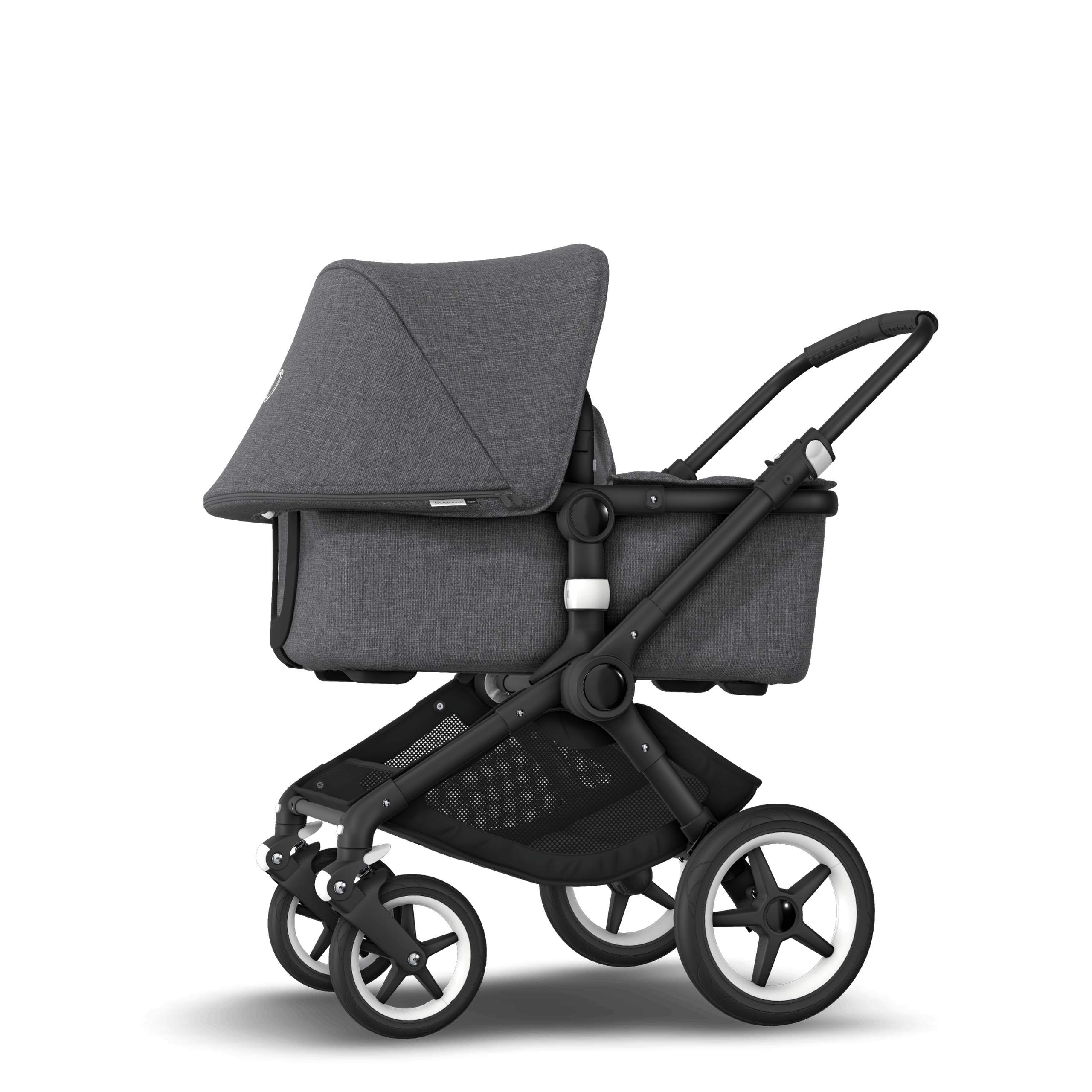 EU - Bugaboo Fox stroller bundle black grey melange - Thumbnail Slide 2 of 6