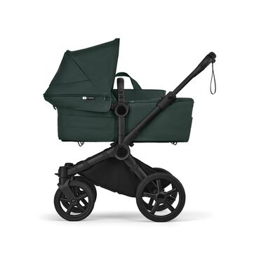 Bugaboo Donkey 6 2-in-1  stroller black base, fern green fabrics, fern green sun canopy view 2 - view 2