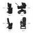 Bugaboo Donkey 5 Mono 2-in-1 stroller graphite base, midnight black fabrics, midnight black sun canopy - Thumbnail Slide 10 of 12