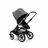 Bugaboo Fox 3 seat stroller with graphite frame, black fabrics, and forest green sun canopy. - Thumbnail Slide 7 of 7