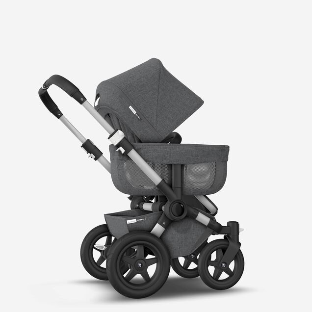 Refurbished Bugaboo Donkey2 Classic mono complete US ALU/GREY MELANGE - Main Image Slide 6 of 7