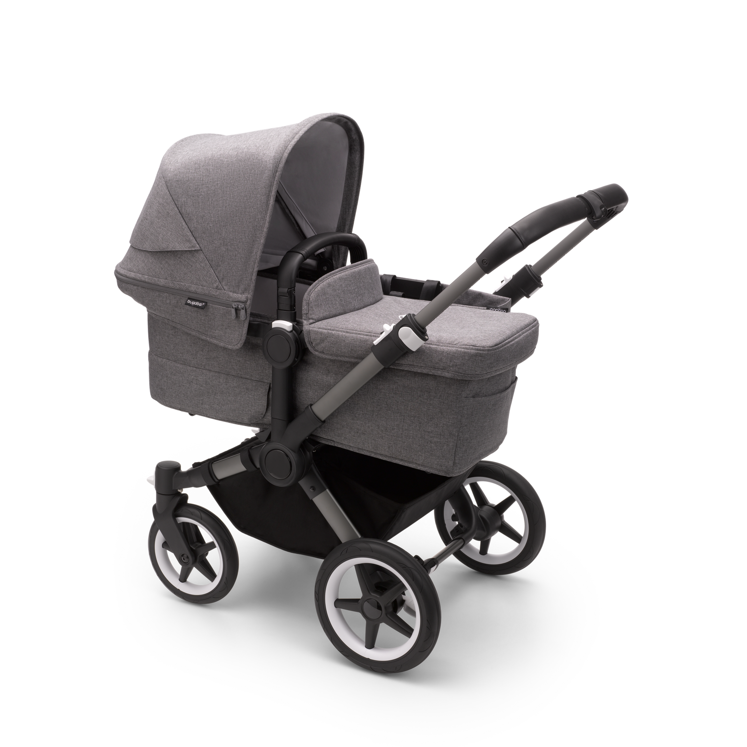 Refurbished Bugaboo Donkey 5 Mono complete GRAPHITE/GREY MÉLANGE-GREY MÉLANGE - Thumbnail Slide 2 of 6