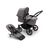 PP Bugaboo Donkey 5 Mono bassinet and seat stroller black base, grey mélange fabrics, grey mélange sun canopy - Thumbnail Slide 1 of 3