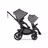 Bugaboo Kangaroo seat-only tandem black base, moon grey fabrics, moon grey sun canopy - Thumbnail Slide 2 of 12