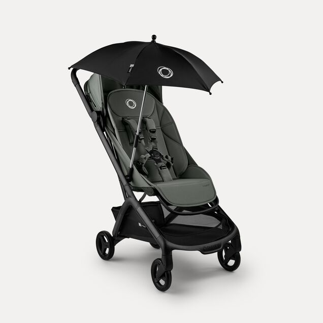 The Bugaboo Butterfly 2 travel pram with a Bugaboo parasol attached. - Main Image Slide 9 of 9
