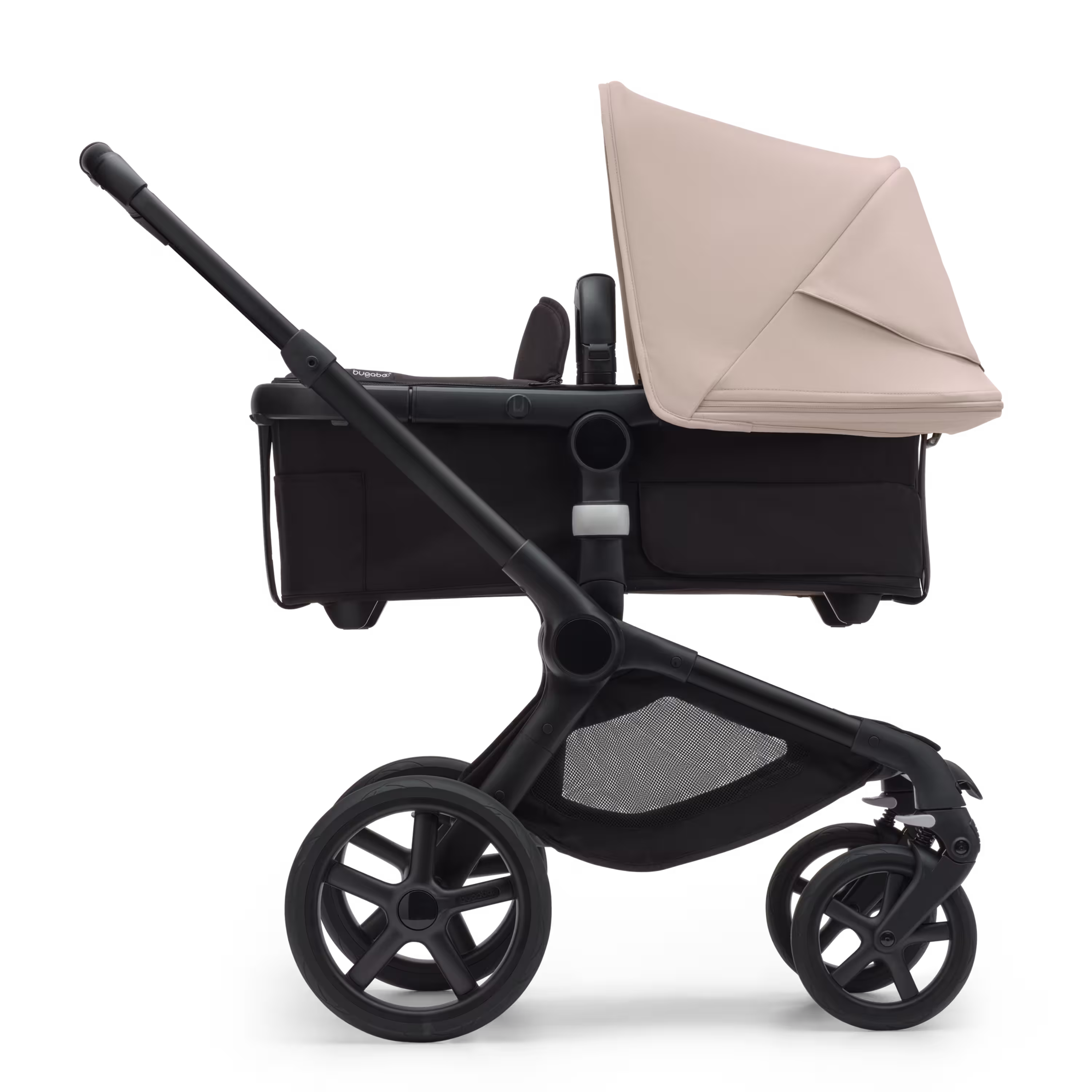 Bugaboo Fox 5 2-in-1 stroller black base, midnight black fabrics, desert taupe sun canopy - Main Modal Image Slide 2 of 12